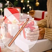 Vista 7 de Gancho de ganchillo de gran tamaño de 0.394 in, aguja de ganchillo larga QLRFFLJOY de metal, herramientas de tejido de hilo para tejer mantas