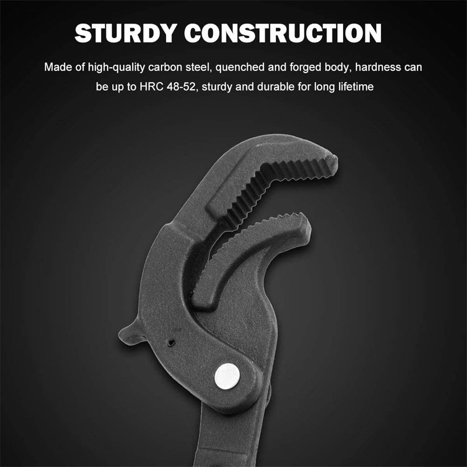 Adjustable Wrench Quick Multi-Function Spanner Power Grip Pipe Wrench Set 2 Pack compatible with 14-60mm Pipes Nuts Screws