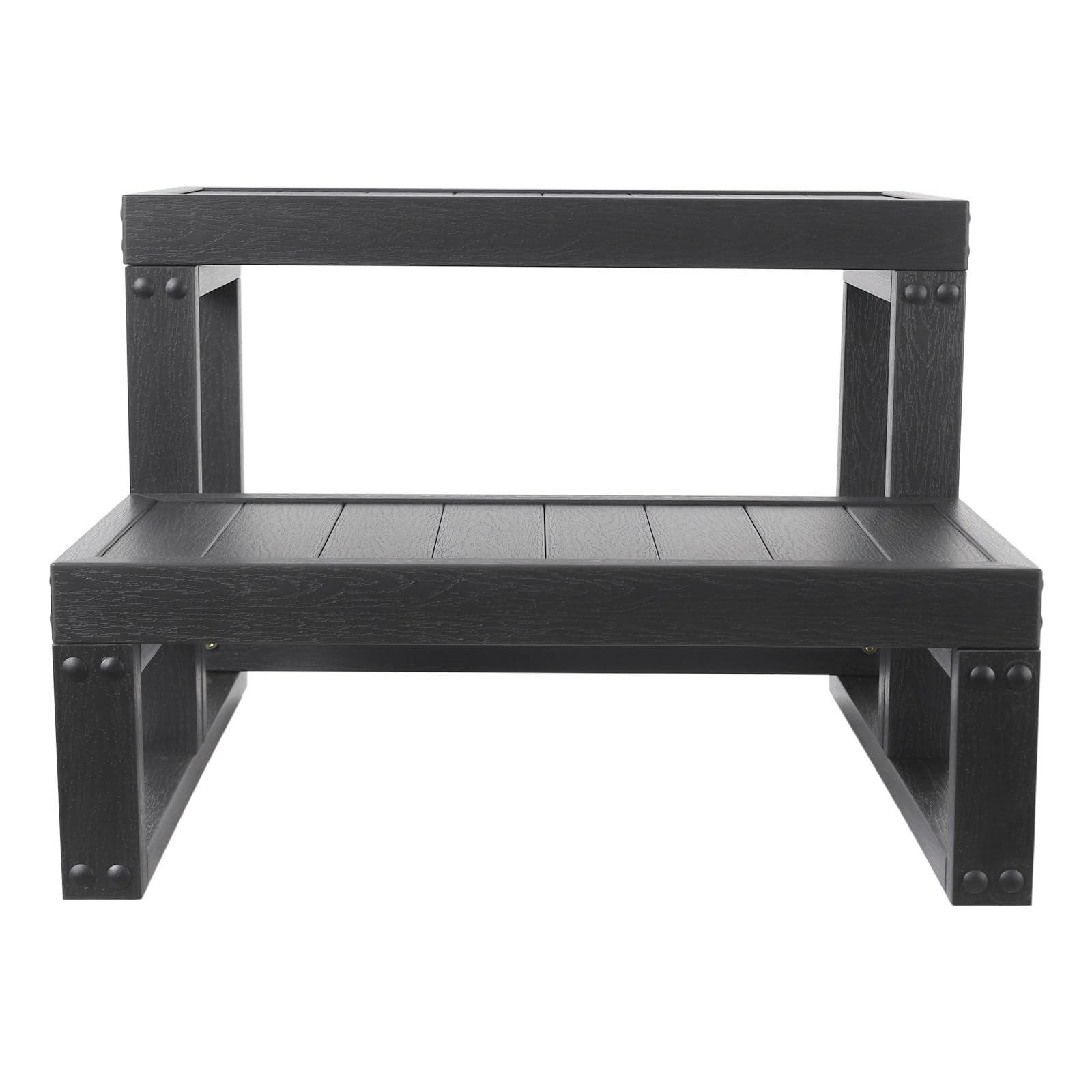 Czarne stopnie, schody z hydromasażem, 60 x 54 x 42,3 cm, do wanien z hydromasażem, domowych, spa, 60 x 54 x 42,3 cm