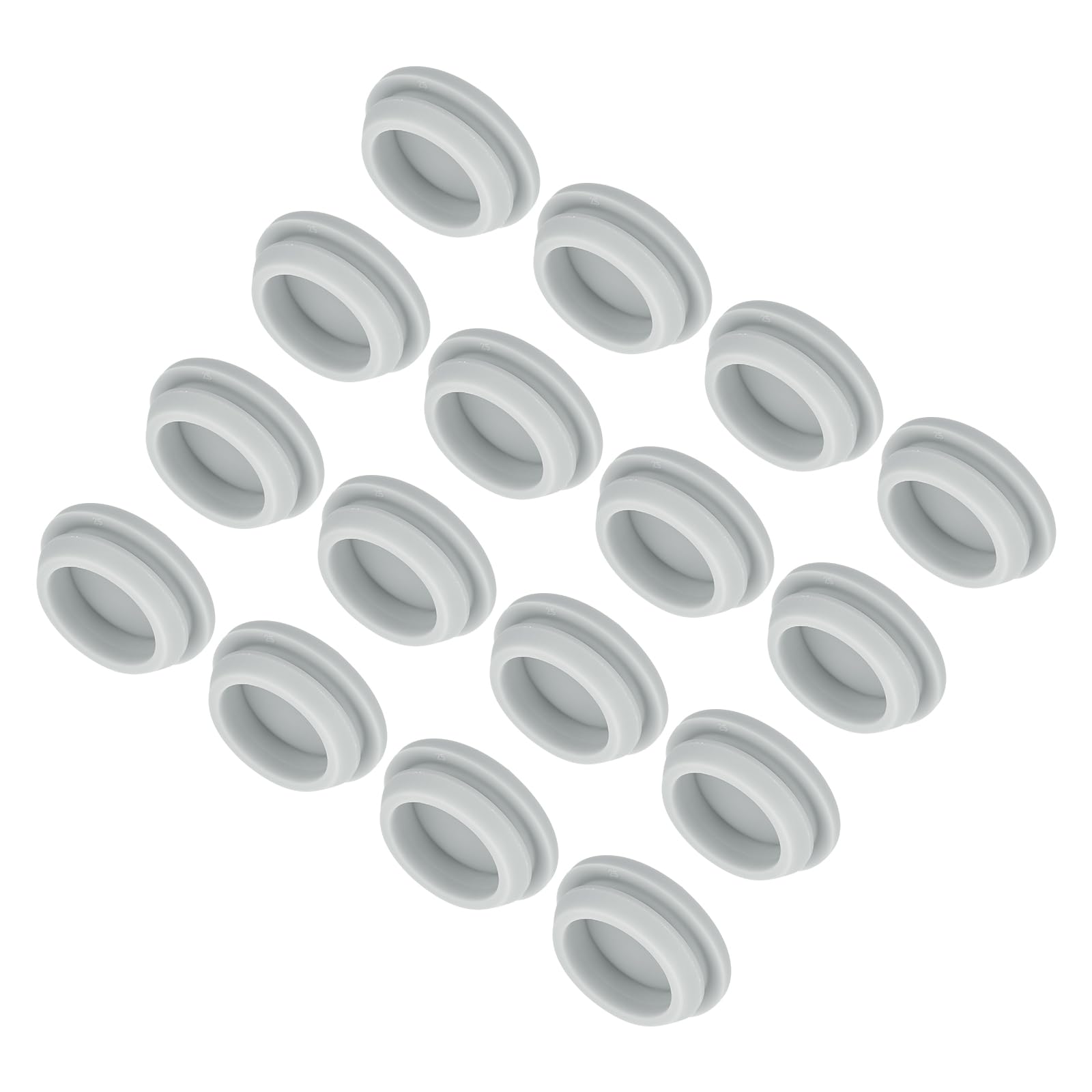 MECCANIXITY 16pcs Silicone Snap in Locking Hole Plugs,25mm/1 Inch Mounting Diameter Narrow Groove Width 2mm Panel Seal Cover Round for Kitchen Bulkheads Waterproof Sealing Plugs Grey