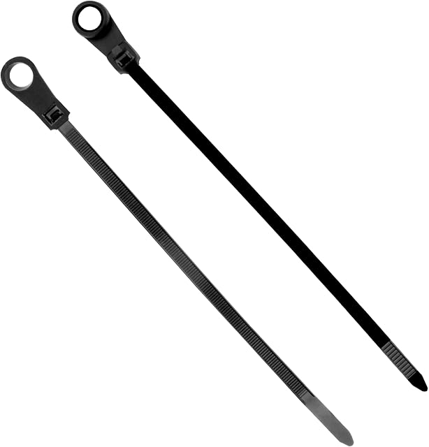 100 Câblodistribution Nylon Zip Ties Montage trou vis de ongles 40 LBS 6" Noir de pouce