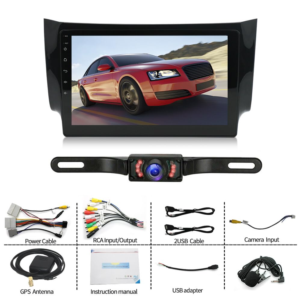 10.1" Android Car Stereo For Nissan Sentra/Sylphy 2013-2019 - With Wireless CarPlay, Android Auto, Backup Camera