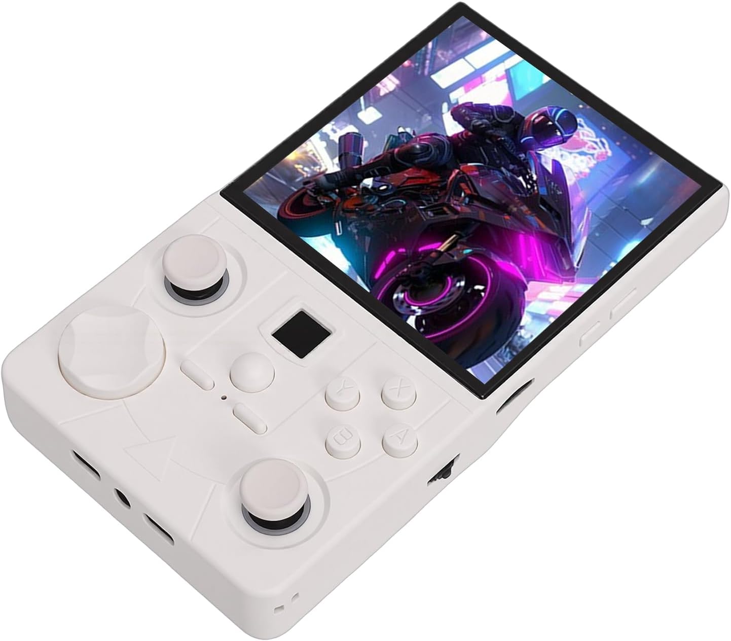 SIXRUN Console di Gioco Portatile Dispositivo di Gioco retrò Portatile con Corpo in ABS Schermo HD MIPI da 4 Pollici Doppio Joystick Ricaricabile da 4000 MAh Open Source per Giocatori in Viaggio