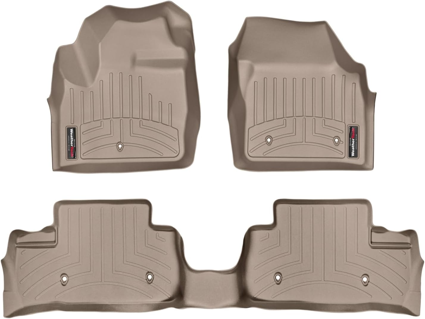 WeatherTech Custom Fit FloorLiners for Land Rover Rover LR2-1st & 2nd Row (456691-455632), Tan