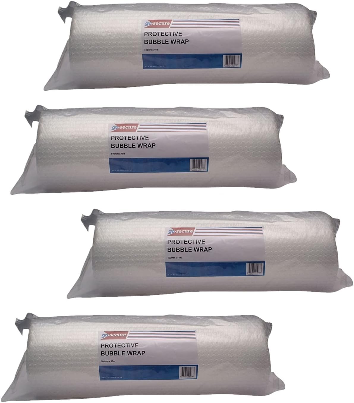 GoSecure Bubble Wrap Roll Large 500mmx10m Clear Pack of 4 PB02289