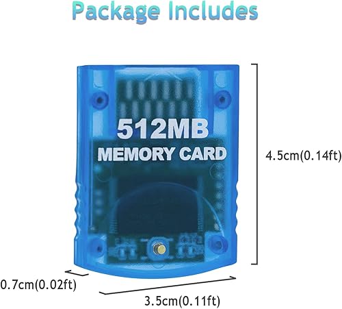 Miniatura 8 de Mcbazel Tarjetas de memoria Gamecube, tarjeta de memoria compatible con Gamecube y consola Wii, color azul, 512 MB (8192 bloques)