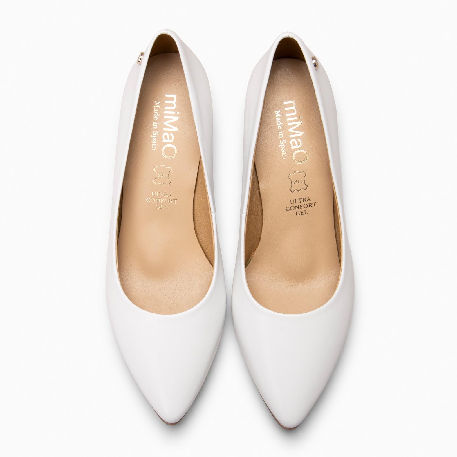 Zapatos de tacón Mujer Piel Lisa Plantilla de Gel Hecho en España