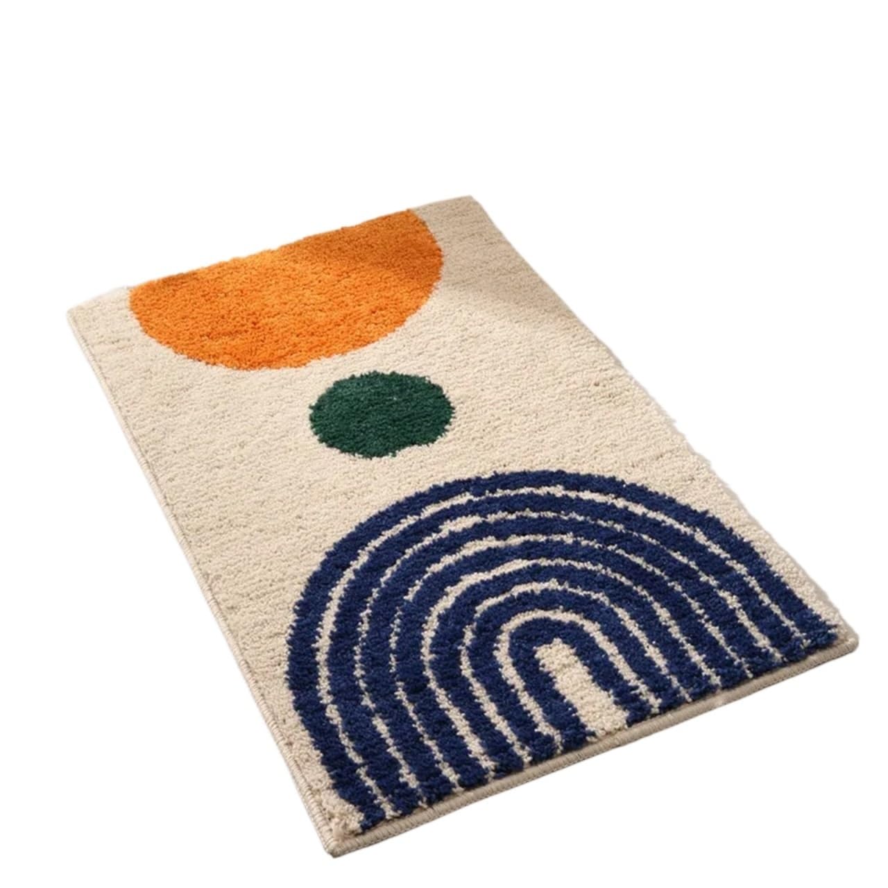 Tappeto Bagno Tappetino da bagno di arte astratta | Doccia ad asciugatura rapida ultra assorbente morbida e soffice, antiscivolo(Color 3,40x60cm)