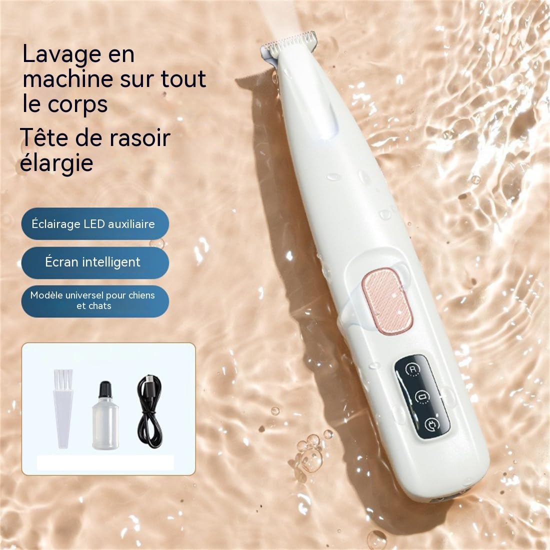 Tondeuse Silencieuse pour Chats – Hypoallergénique, Rechargeable Sans Fil, Précision Coussinets & Poils Emmêlés, Toilettage Professionnel Anti-Stress