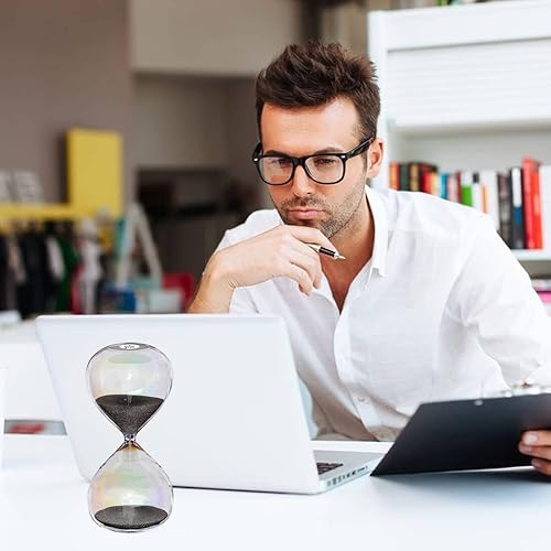 Miniatura 5 de Reloj de arena con temporizador de arena de 5 minutos con arena de color marrón, reloj de arena grande de 5 minutos, reloj de arena de 5 minutos,