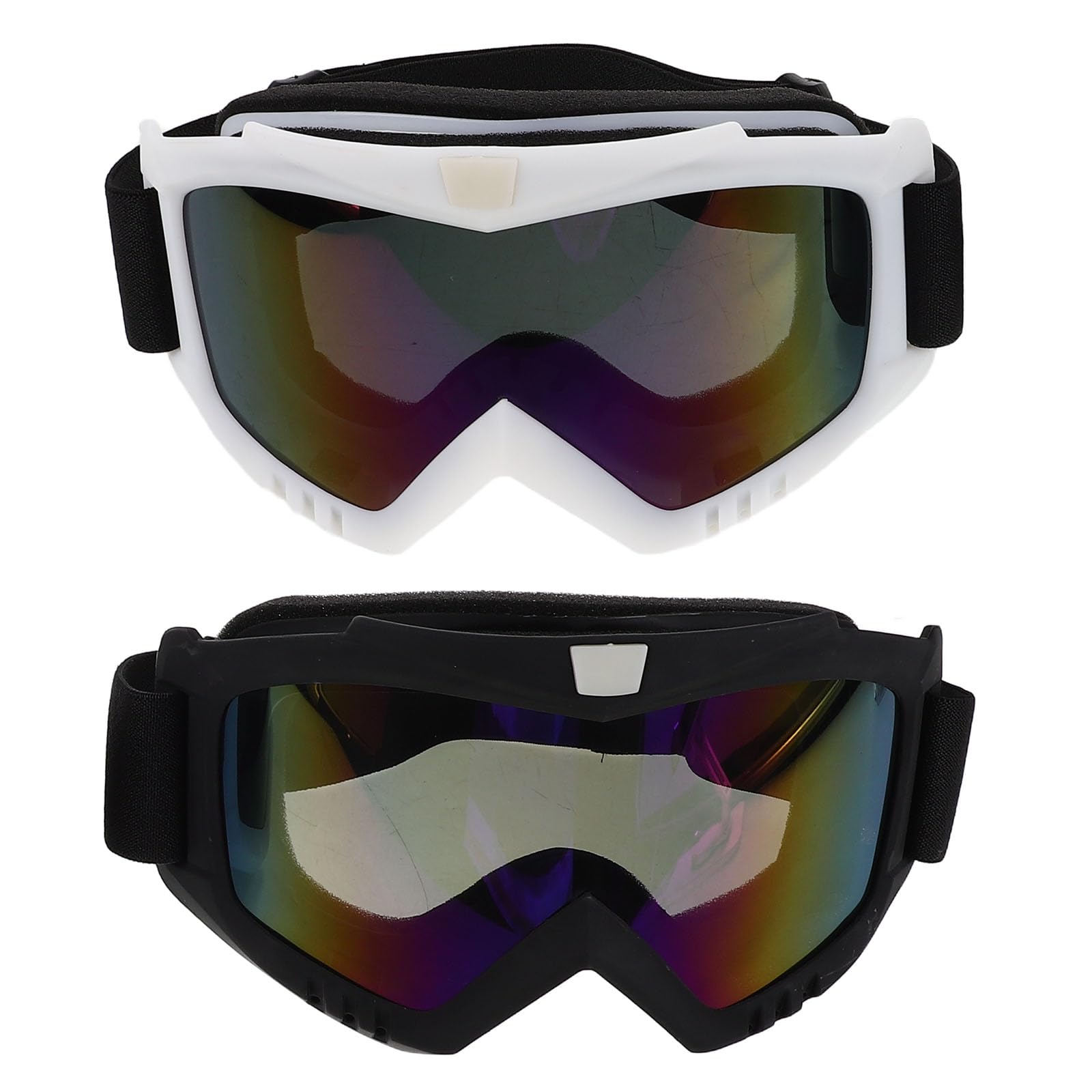 Healeved Occhiali da Motocross 2 Pezzi per Veicoli a Due Ruote e Mountain Bike, Protezione Uv, Vestibilità Regolabile, Antivento per Ciclismo e Guida Off-road