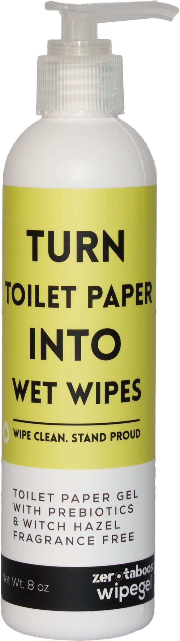 zerotaboos Turn Your Toilet Paper Into Flushable Medicated Prebiotic Hemorrhoidal Wipes, Wipegel 240ml: Makes up to 400 Wipes