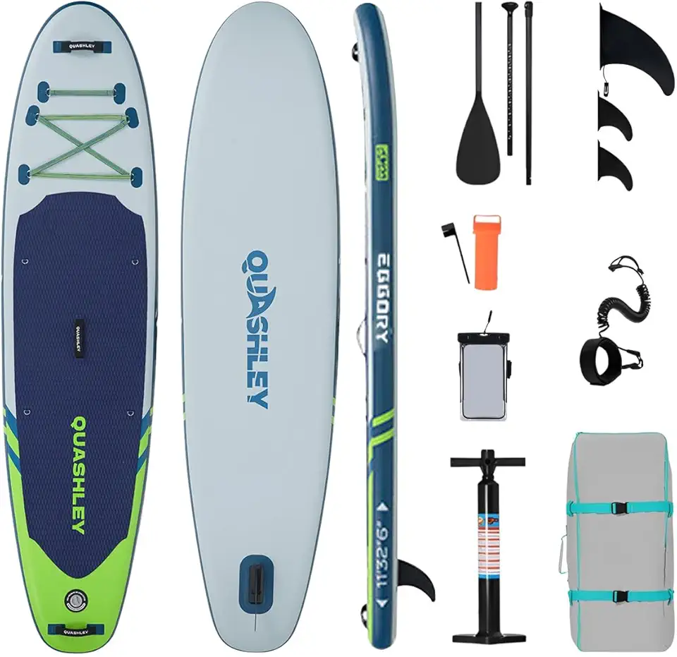 Prancha de Surf Inflável Stand Up Paddle Adulto com Acessórios, Deck EVA Antiderrapante, 325×81×15CM, Suporta até 240 KG – Ideal para Iniciantes e Experientes