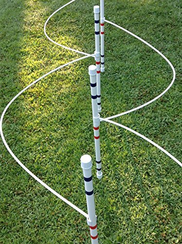 Weave Pole Guide Wires ONLY (Clip on) Set of 4 for Dog Agility. Read Description. Will ONLY fit Homemade Weave Poles Made from Factory Labeled 3/4" PVC Pipe - Thumbnail 4