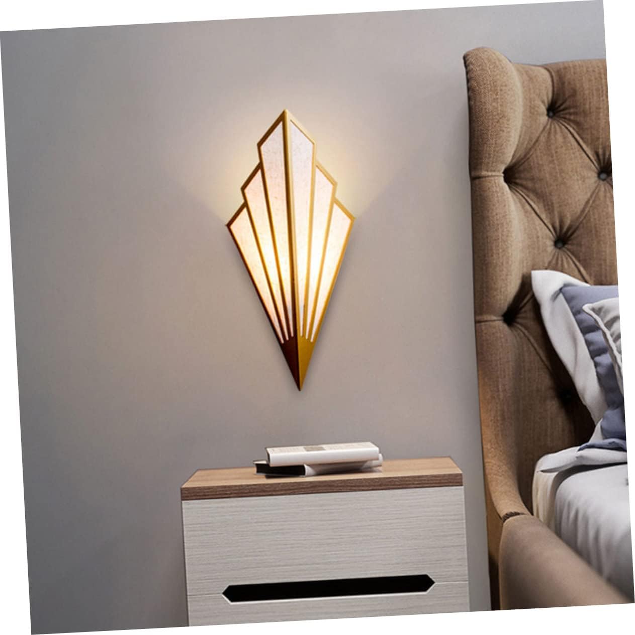 European Style Led Bedside Wall Light for Bedroom Pathway Stairway Warm Light Easy to Install