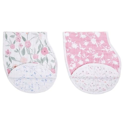 Miniatura 7 de aden + anais Babero Burpy, 100% muselina de algodón, suave absorbente, 4 capas, paño para eructos multiusos y babero, 22.5 x 11 pulgadas, paquete de