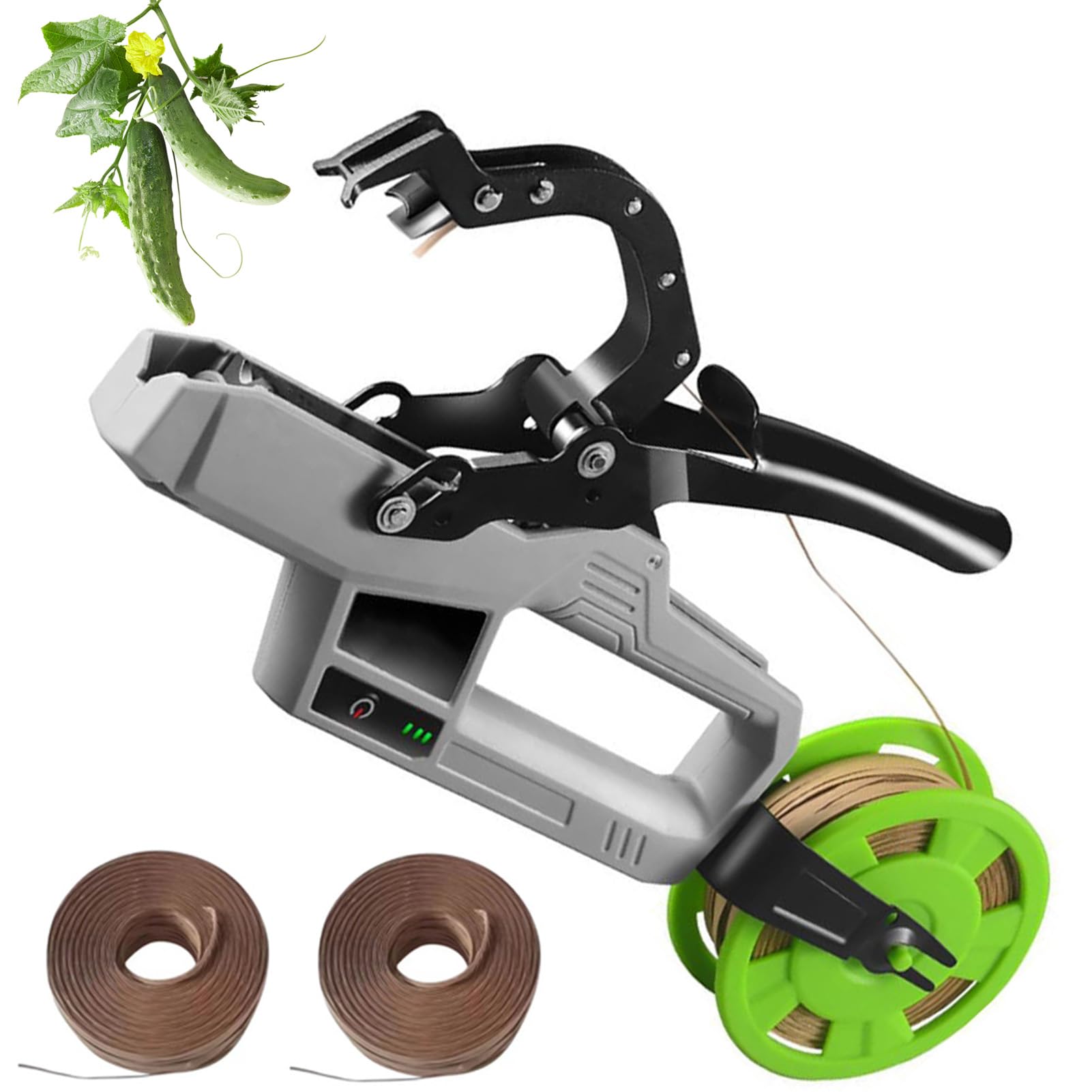 KJZQXYX Electric Plant Tying Machine,Plant Vine Binding Tools,with Binding Thread, for Garden and Vineyard Use,for Cucumber and Vegetables