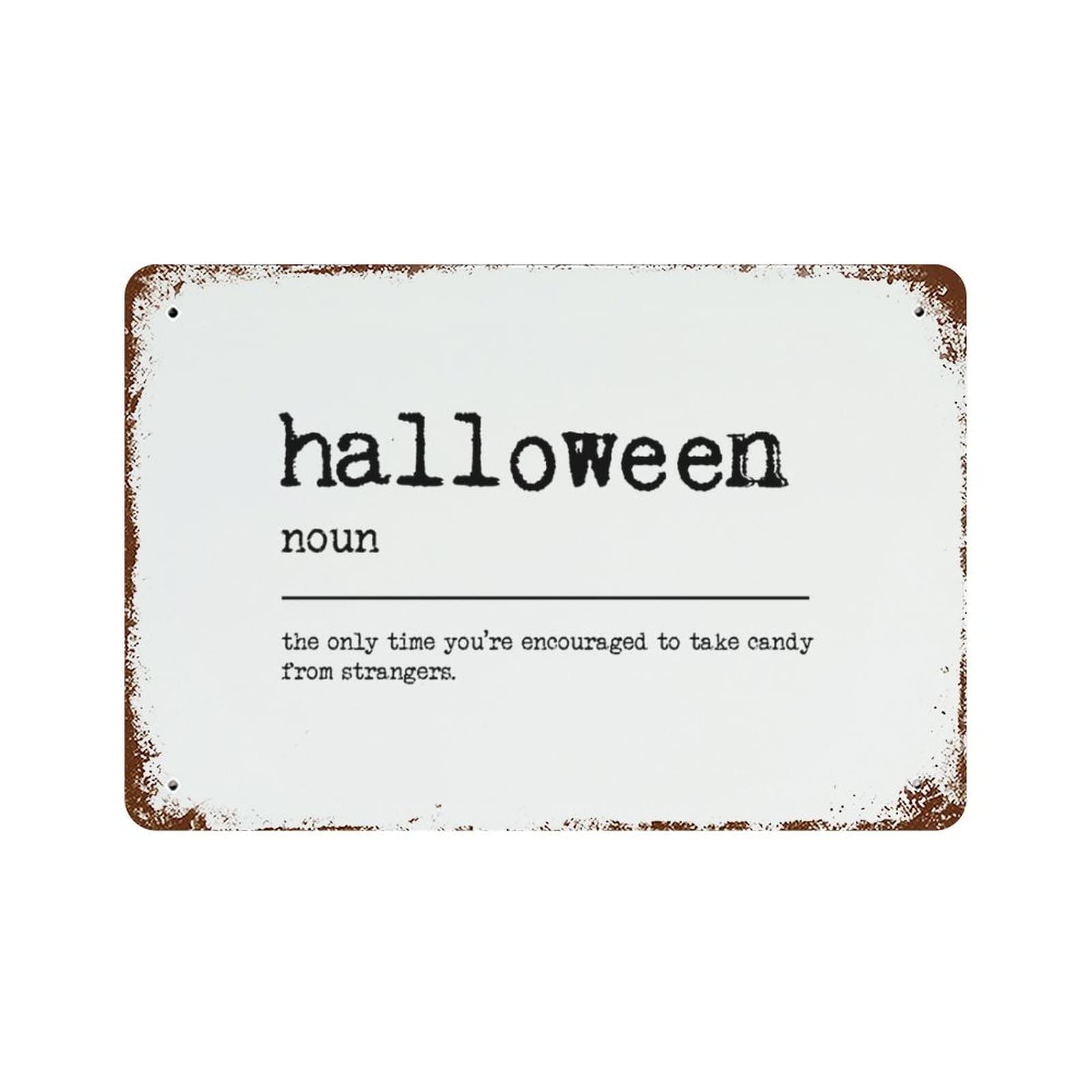 Plaque Halloween rétro en aluminium pour créer un style vintage dans la salle de bain