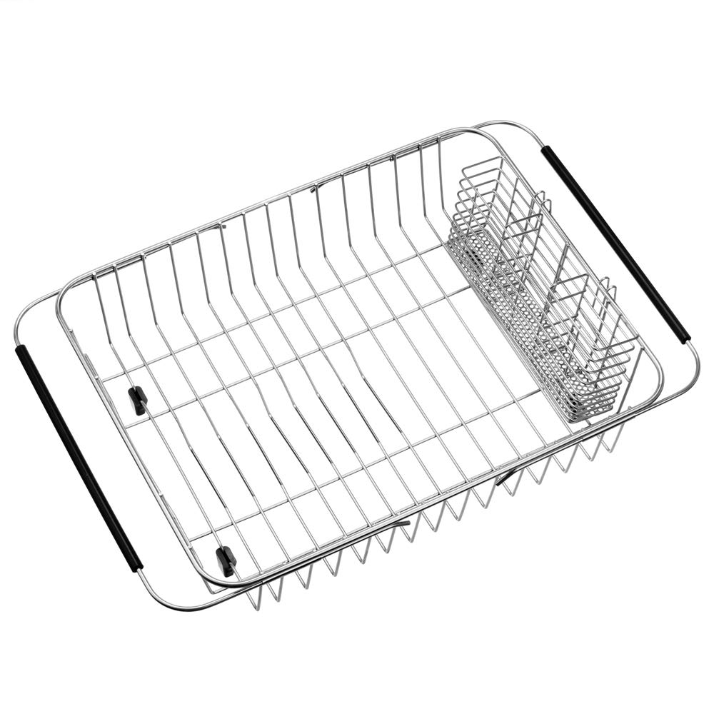 MGBIDMI Escurridor De Platos Ajustable, Escurridor Grande Para Platos Sobre El Fregadero, Estante De Almacenamiento De Cocina, Encimera De Cocina (oro, 75 CmA) (oro, 65 CmB