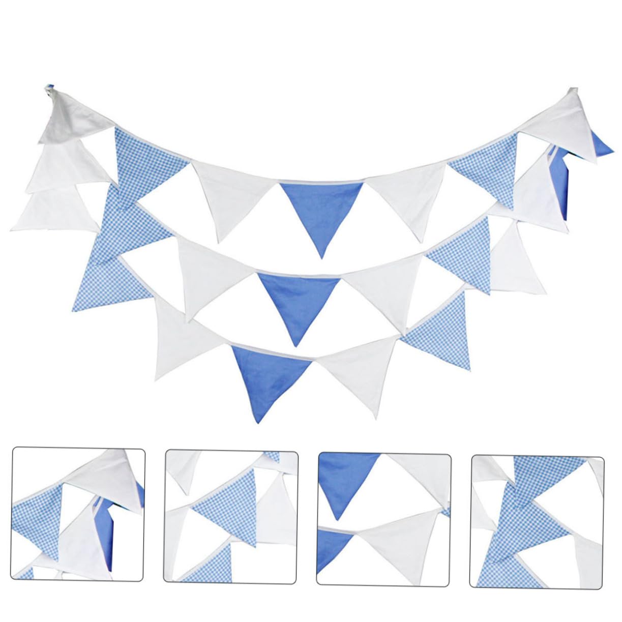 UPKOCH 3piezas Banderines Para Decoración De Fiestas Para Bodas y Cumpleaños Banderas Azules y