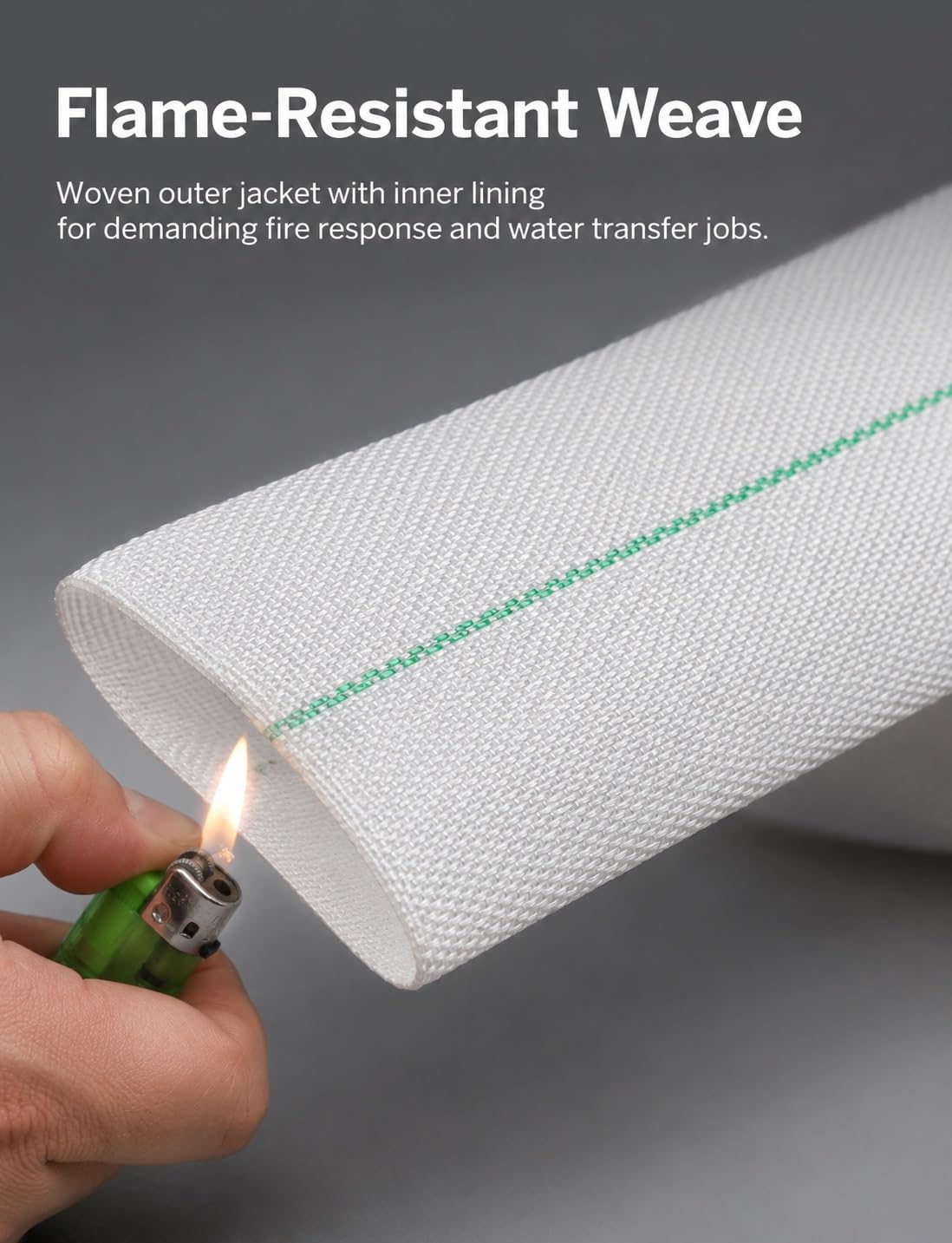 Manguera contra incendios plana, manguera ignífuga para agua, tubo flexible de descarga, línea de impulsión para bomba, riego, drenaje y transferencia de agua(4 in,30 meters)