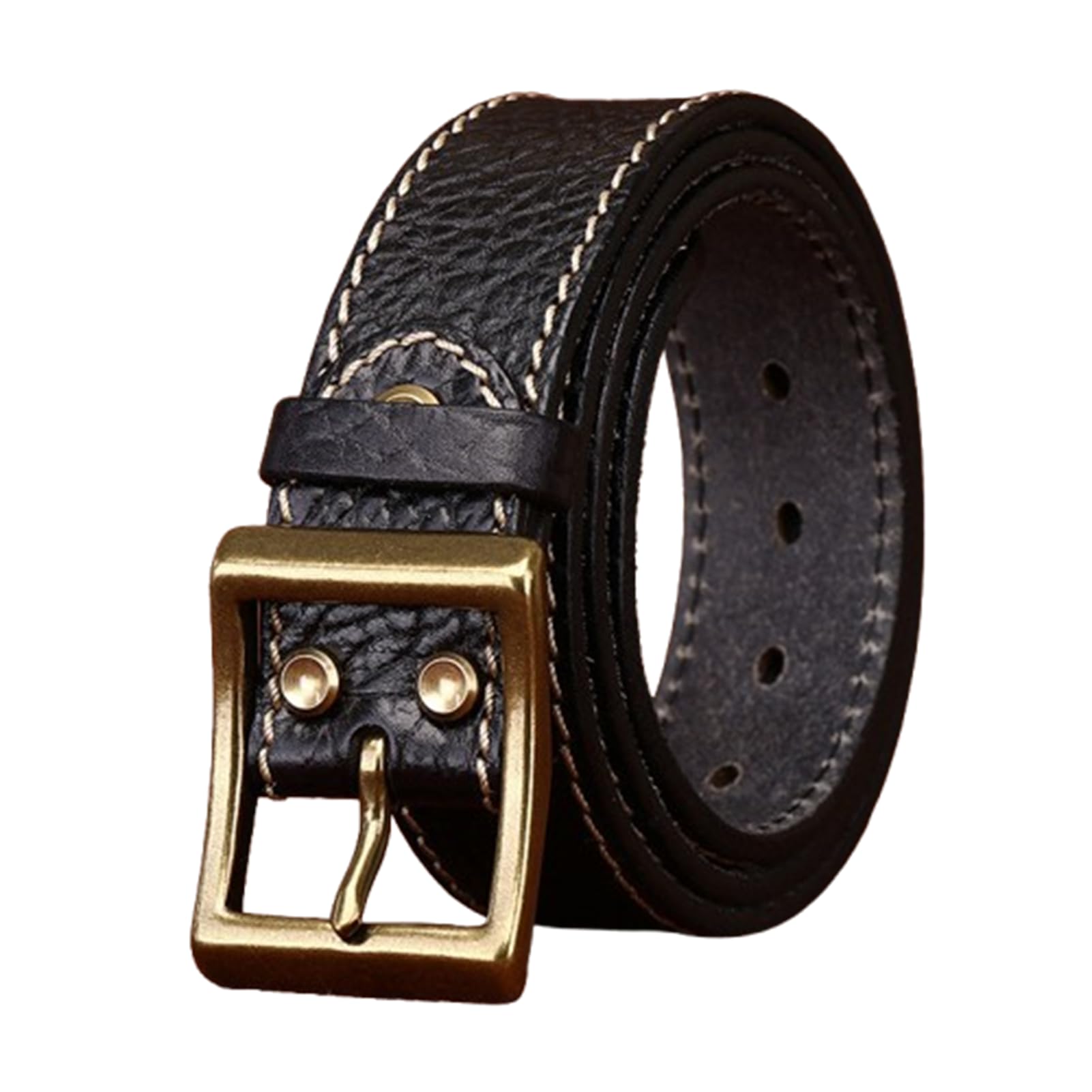 NSTVVEE Men's Women's 5mm Thick Vintage Crocodile Pattern Leather