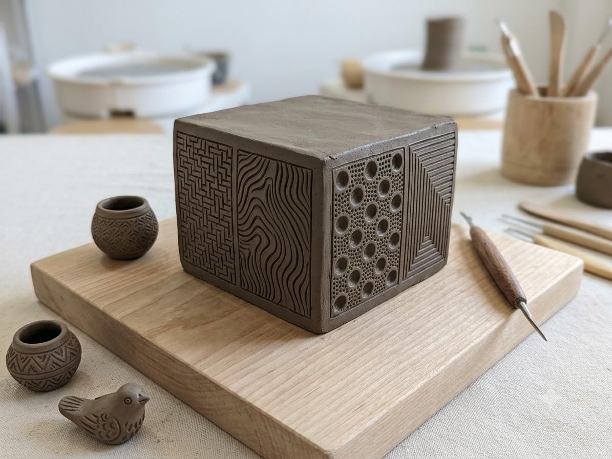 Natural Pottery Clay Block for Sculpting & Pottery Making (2 kg) | Air-Dry & Oven-Bake, 100% Natural Clay, Smooth Finish, Kids & Adults DIY, Terracotta Brown-image-47