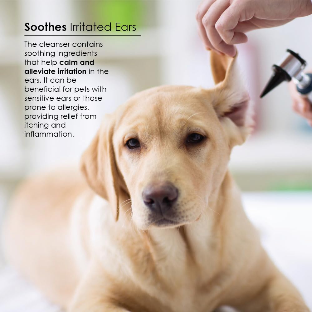 Ear Cleansing Solution for Dogs and Cats - Deodorize and Gently Clean - Anti-Irritant Formula with Neutral pH and Aloe Vera - Healthy Ears - 8 fl oz, 3-PACK - image 4