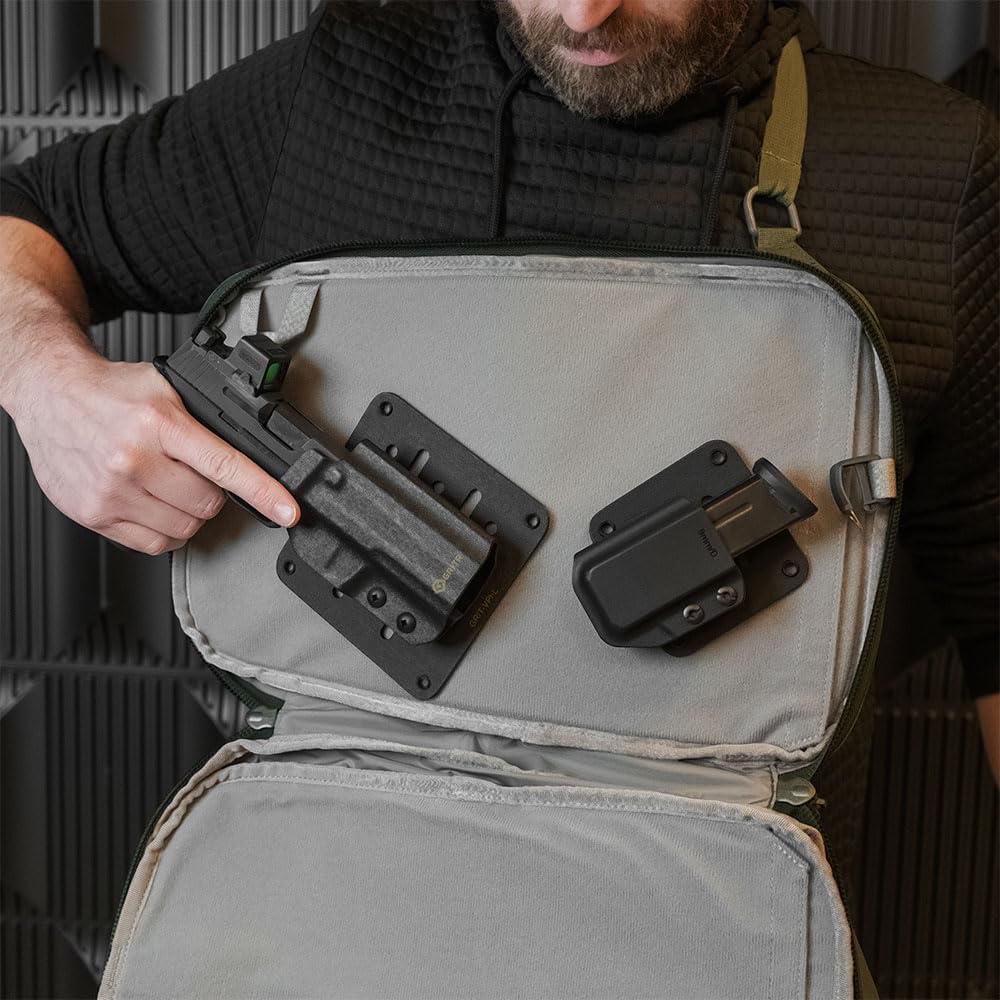 GRITR Kydex Hook & Loop Multi-Size Panel Package for Holsters, EDC Organizers for Military Gear & Tactical Equipment, Rigid Hook and Loop Panel Backpack Inserts