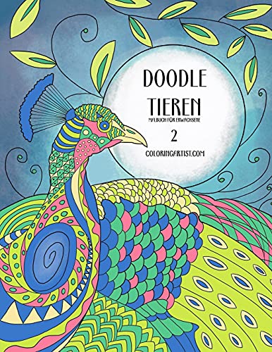 Doodle Tieren Malbuch für Erwachsene 2 (German Edition)