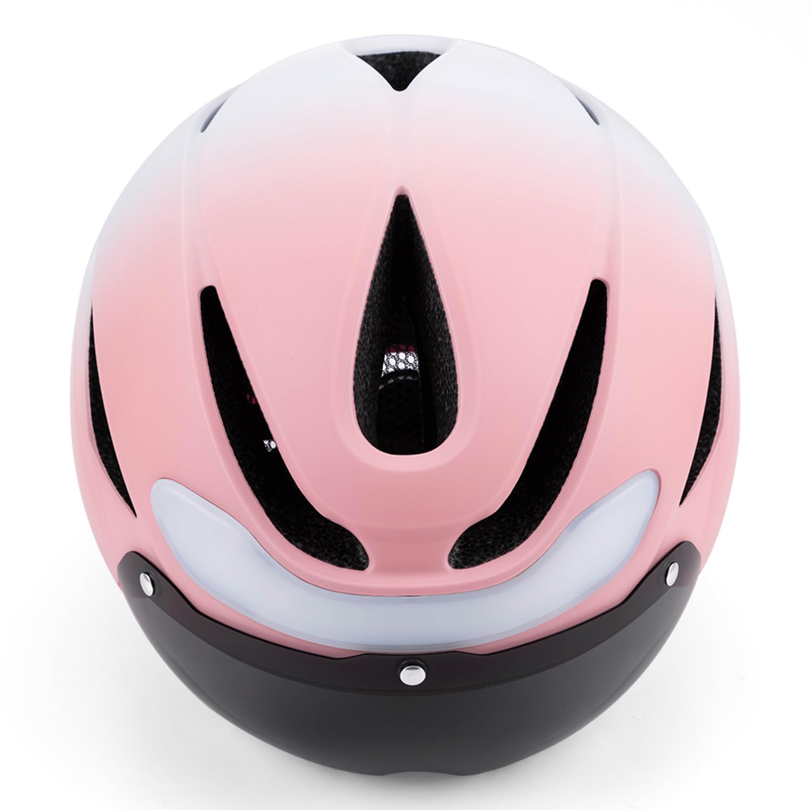 XUMIUZIY Casco de Ciclismo Inteligente con Intermitentes Integrados, Lente Antivaho de Alta Claridad, Visera Solar Desmontable, Seguridad LED para Ciclistas Urbanos