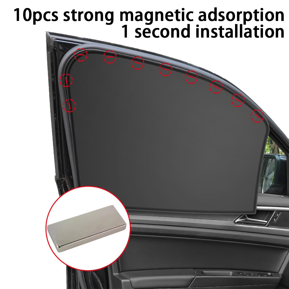 JNNJ Tendine Parasole Auto Bloccano Raggi UV Proteggono Privacy 2 Anteriore 2 Posteriore