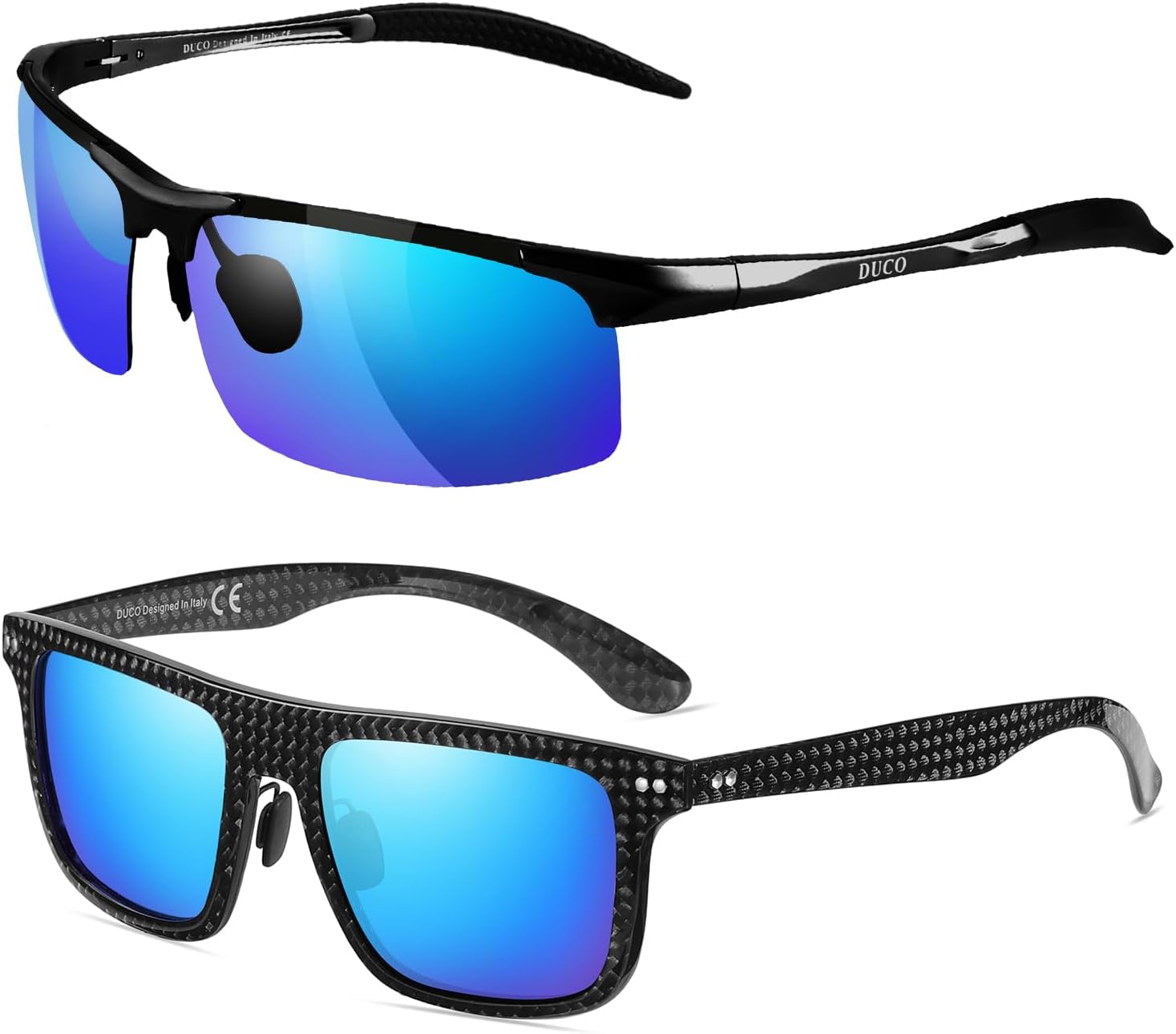 DUCO Mens Sports Polarized Sunglasses 8177 Bundle Retro