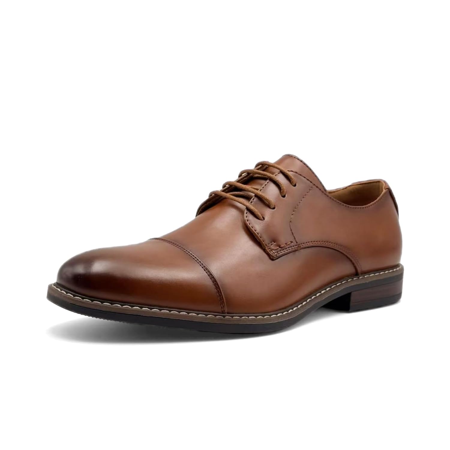Finishing Sewing Mens Cap Toe Lace Up Oxford Dress Shoes