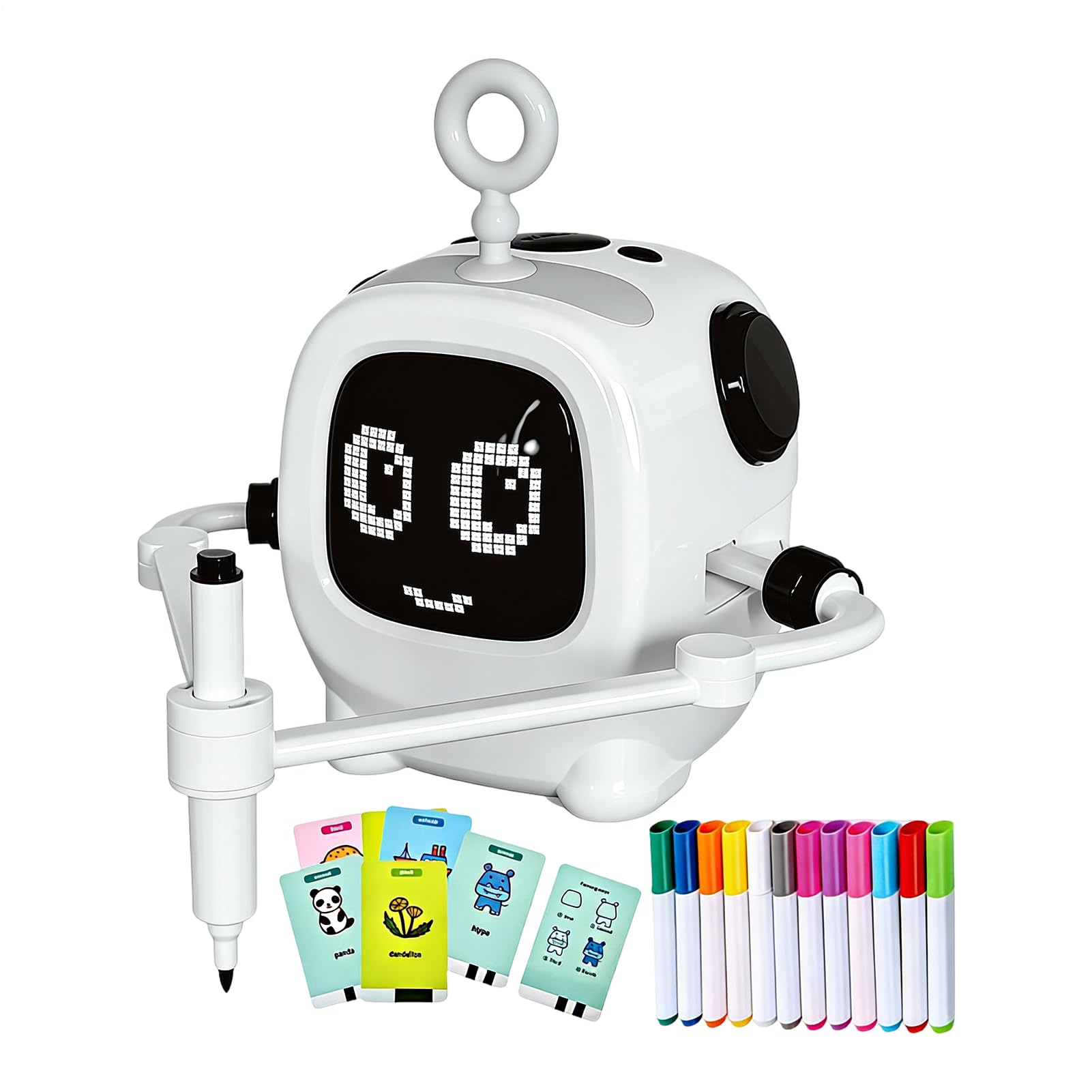 Inteligentny Robot Do Rysowania Dla Dzieci Ładowana Interaktywna Zabawka | Zabawki W Formie Robota Z Kartami I Markerami Dla Dzieci W Wieku 3-8 Lat Do Pokoju Zabaw Domu Urodzin Szkoły P