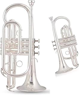 Student Brass Trumpet B-flat Cornet Trumpet Musical Instrument Beginner Grade Examination Professional Performance Silver-plated