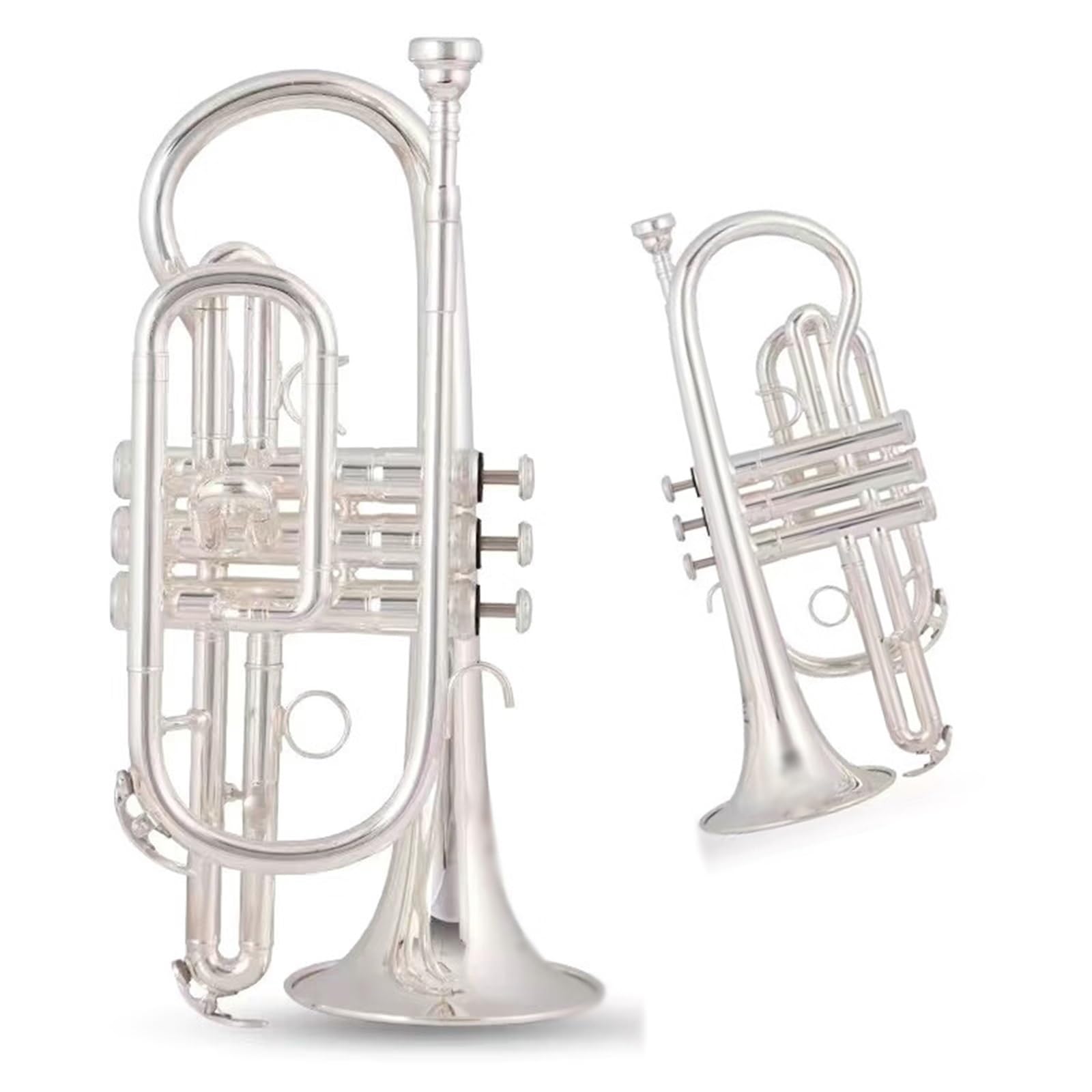 Studentische Blechblasinstrumente B-Kornett Trompete Musikinstrument Anfängerprüfung Professionelle Leistung Versilbert