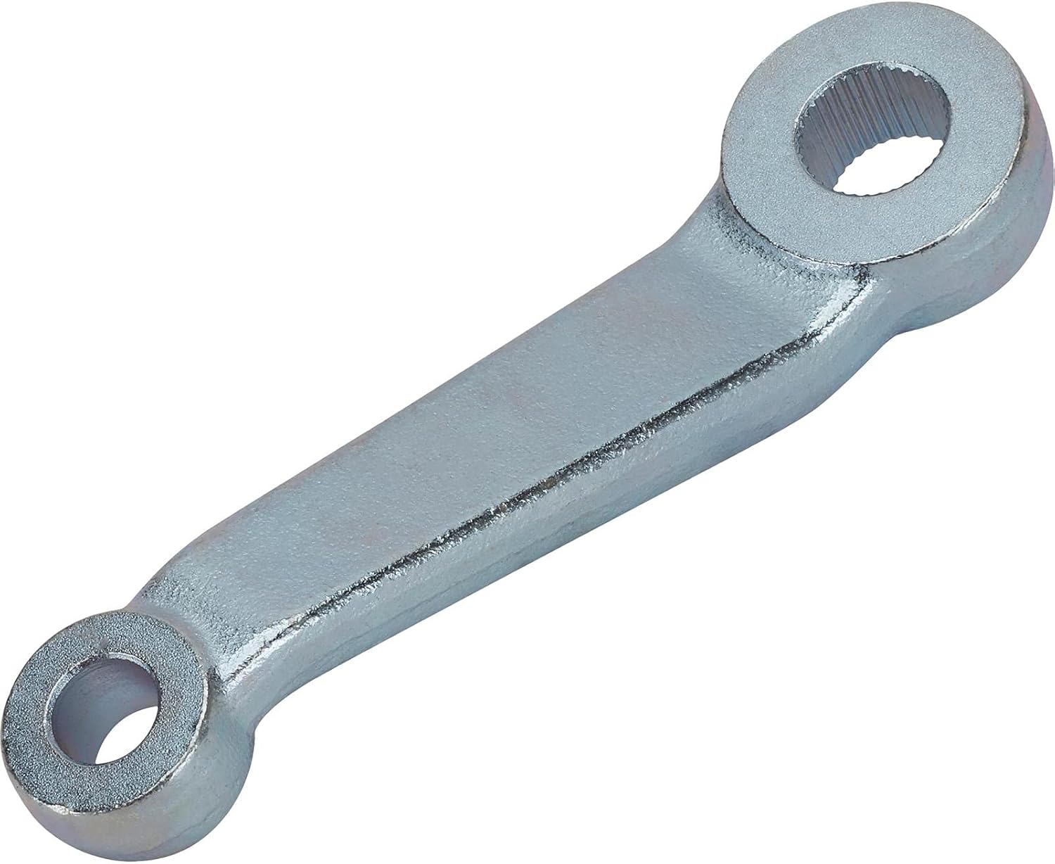 Speedway Motors 2" Offset Vega Pitman Steering Arm, Drilled for 5/8" Bolt, Zinc Steel, 6" Between Centers, Fits Saginaw Vega 140 Box, Ideal for Cross-Steering Applications