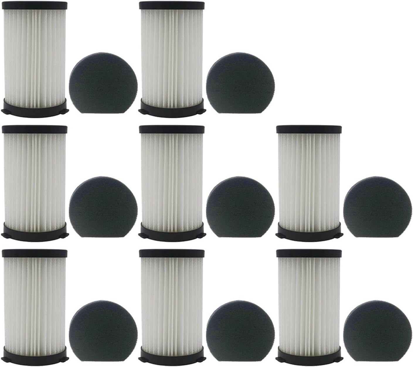 Vacuum Cleaner Hepa Filter. Compatible for MooSoo D600, D601, Iwoly V600. Handheld Corded Vacuum Cleaner Parts Filter (Color : 8pcs Filter)