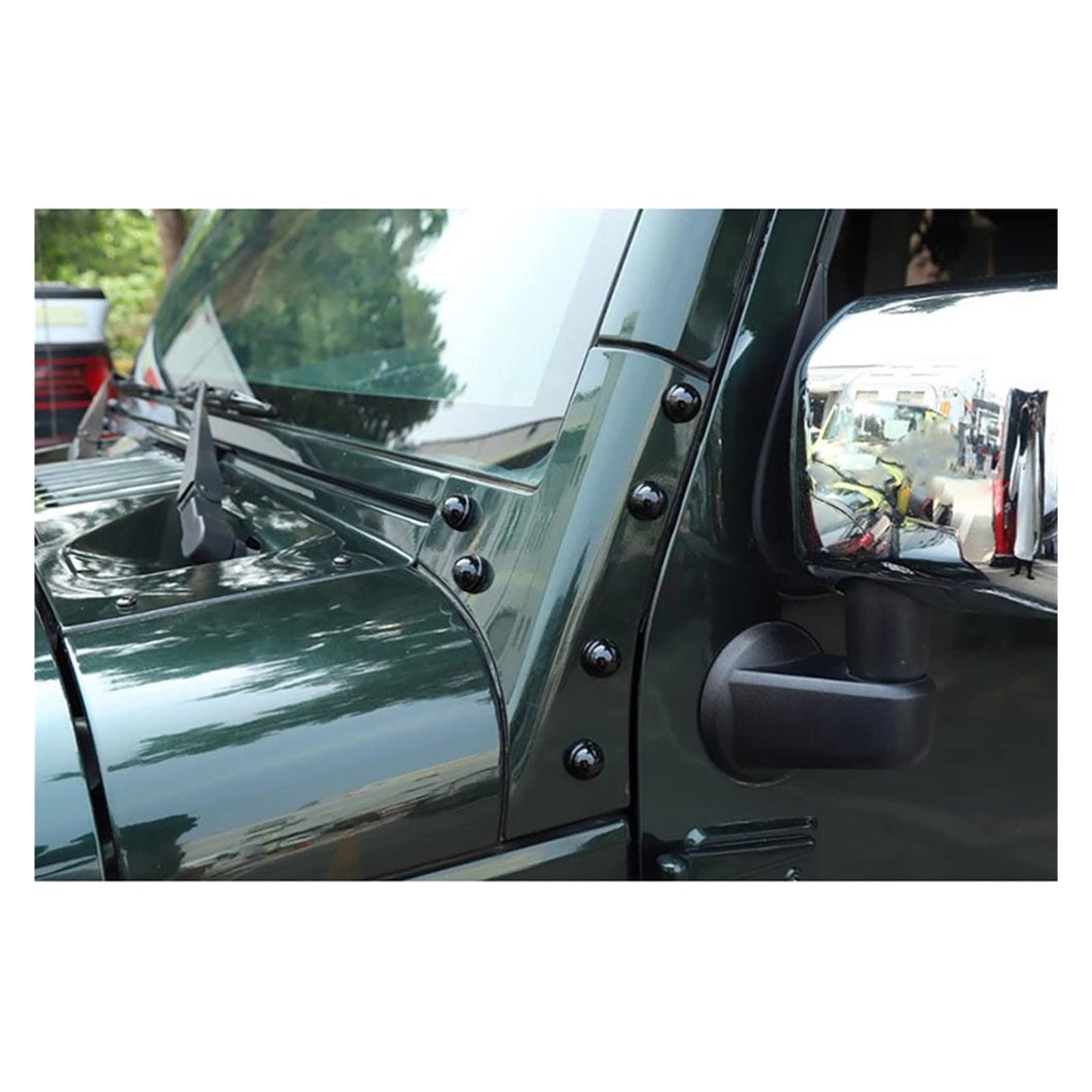 〈たか〉JKラングラー純正Aピラーカバー【黒】左右１セット　ボルト付き Amazon.co.jp: JDMTM 車外付けアクセサリー ABS Aピラーボルト保護装飾