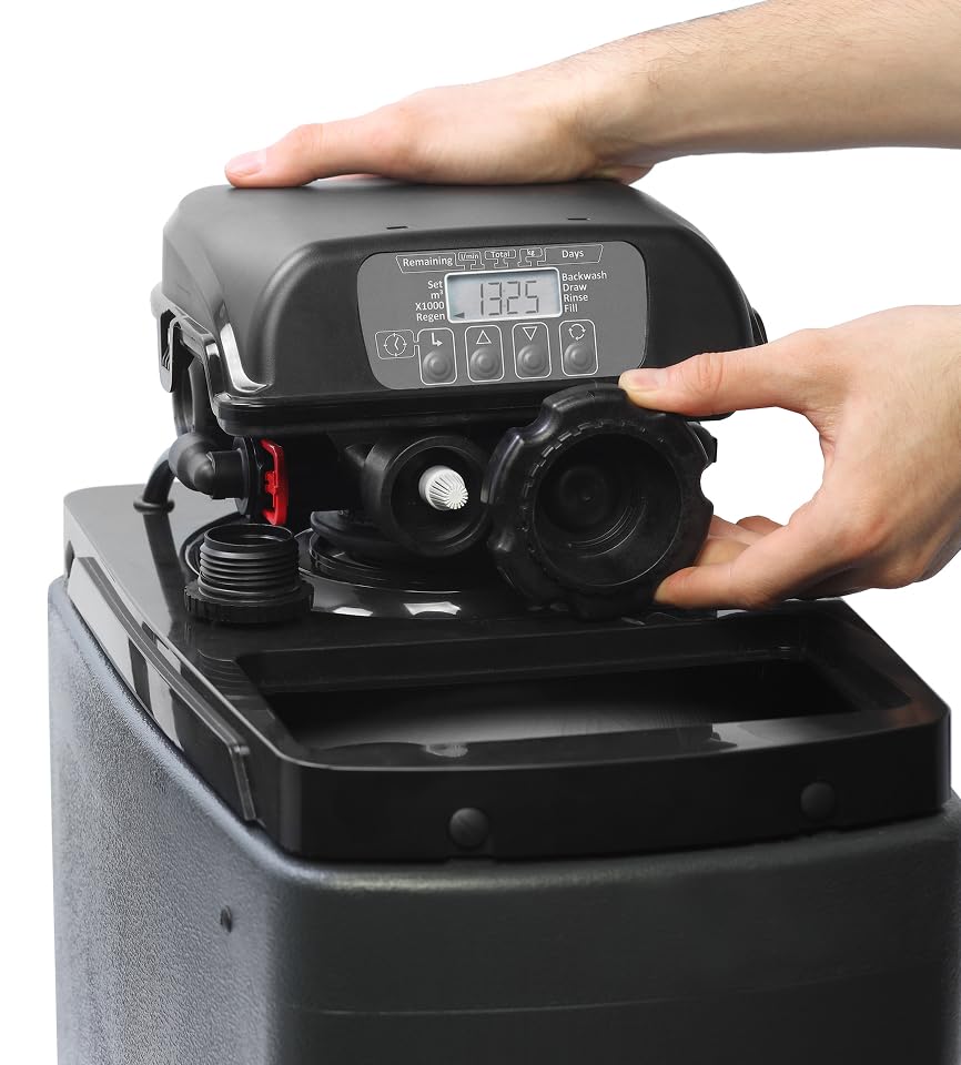Ecosoft Pink 150 water softener | addolcitore compatto per acqua dura | valvola digitale volumetrica a basso consumo | installazione sotto lavello | protezione dal calcare