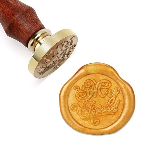 Miniatura 7 de Mceal Sello de cera, sello de latón con mango de madera, amor