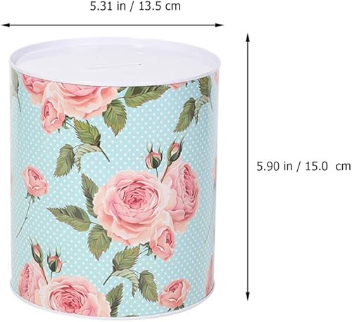 Miniatura 6 de Hucha de hojalata para decoración de plantas, hucha floral, caja de ahorro de dinero, caja de ahorro de dinero, tarro de monedas para regalos para