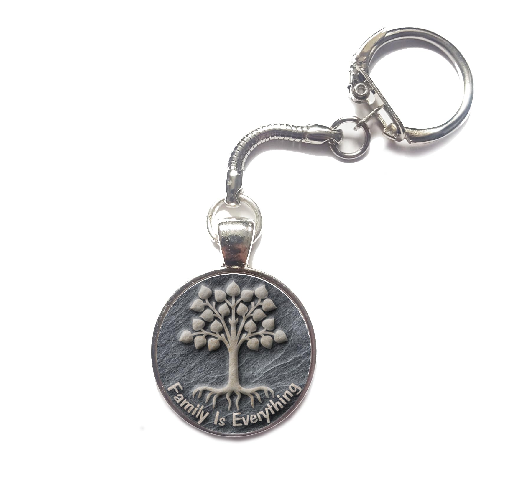 Lisa's GiftsFamily is Everything Family Tree Pendant On A Snake Keyring Ideal Birthday Gift N217
