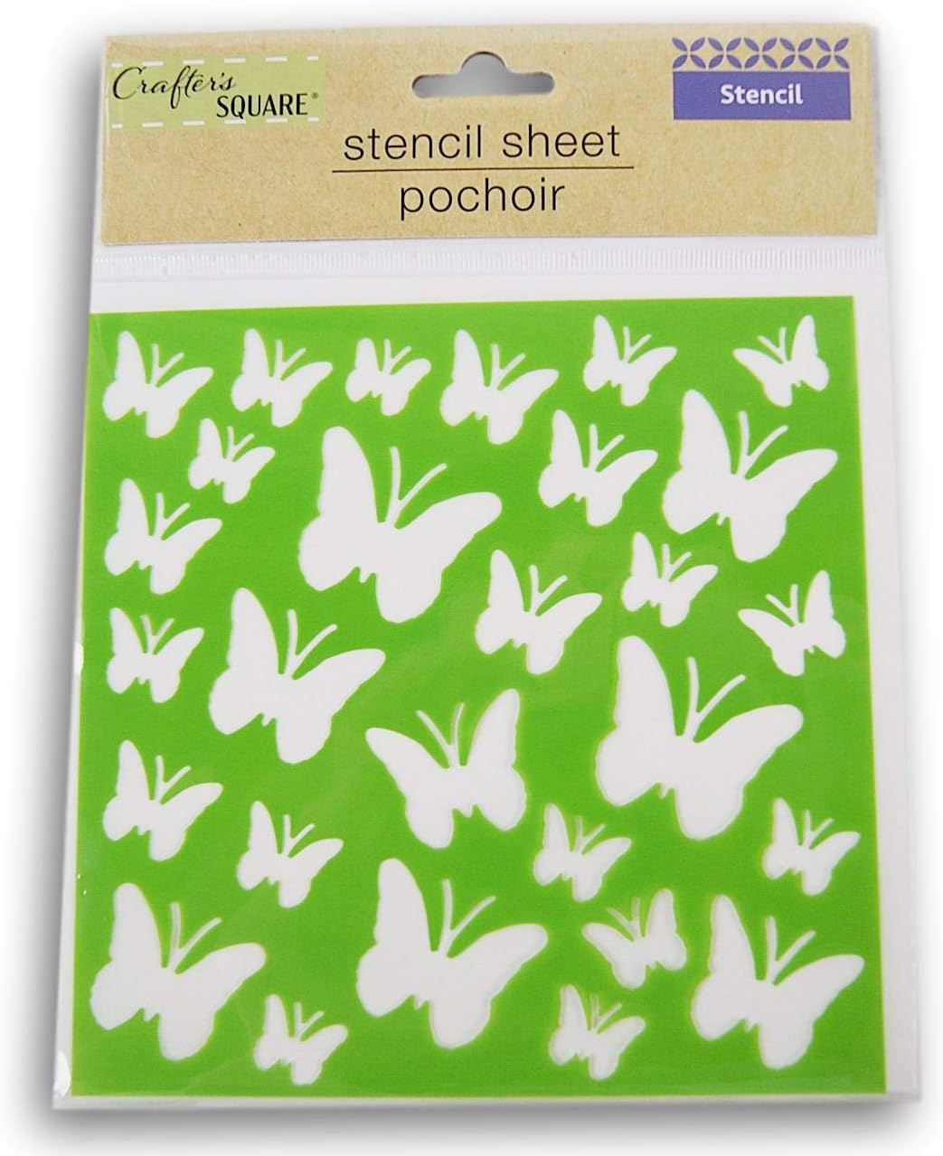 MultiMedia Butterflies Stencil Sheet 6 x6 Inches