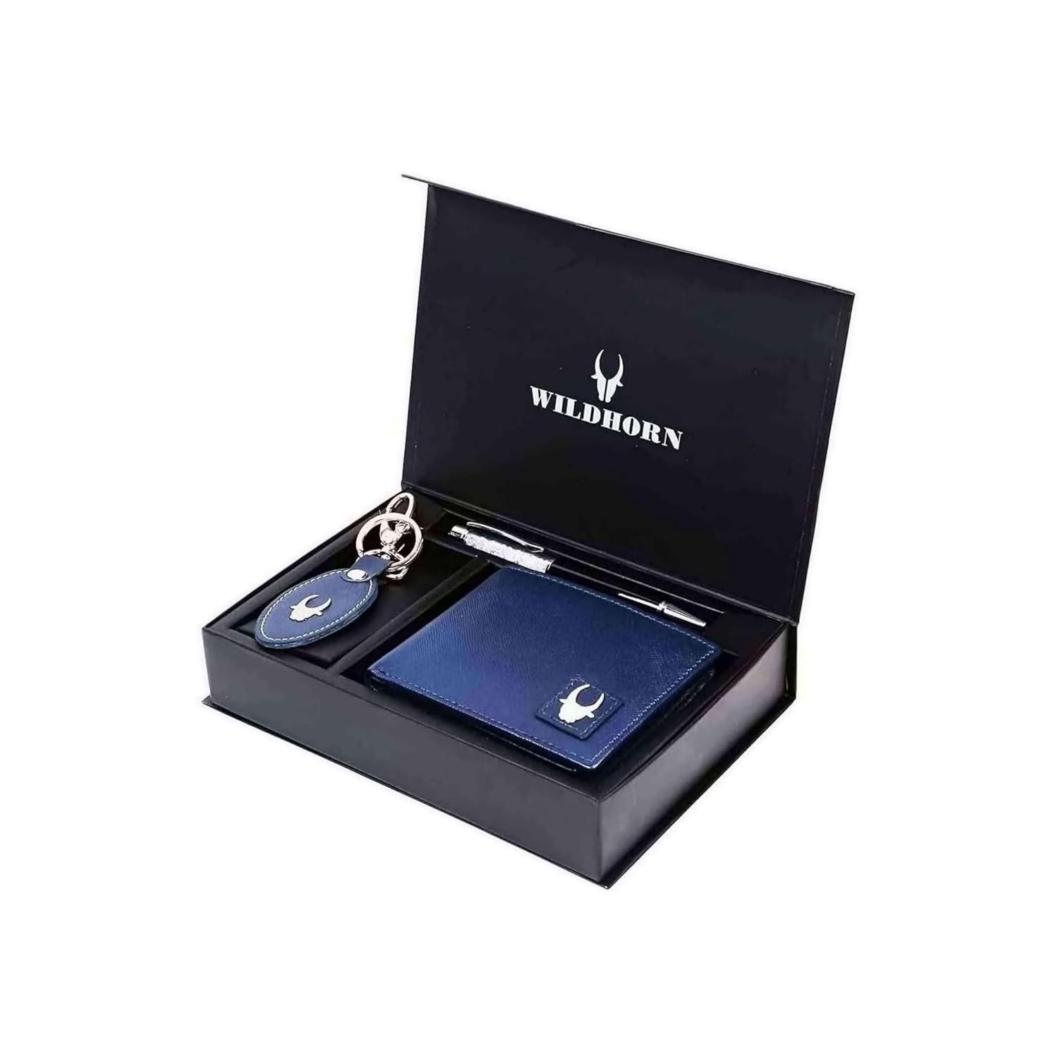 WildHorn Leather Wallet, Keychain & Pen Combo for Men WildHorn Leather Wallet, Keychain & Pen Combo for Men