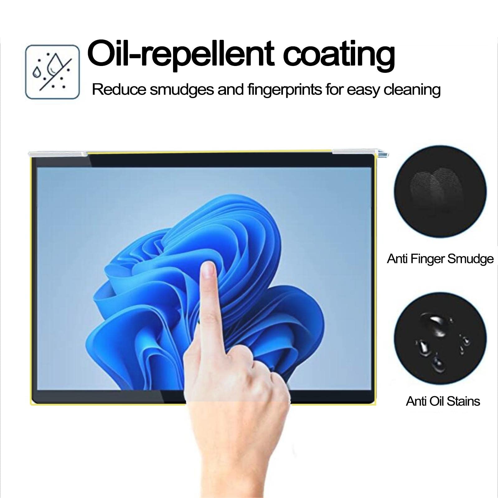Pellicola Protettiva per Schermo Portatile Tipo Appeso, Filtro Anti-Luce Blu, Filtro Anti-UV Dannoso per Computer per La Protezione degli Occhi, Pellicola Protettiva Tras,Diagonal-17in/43.2cm