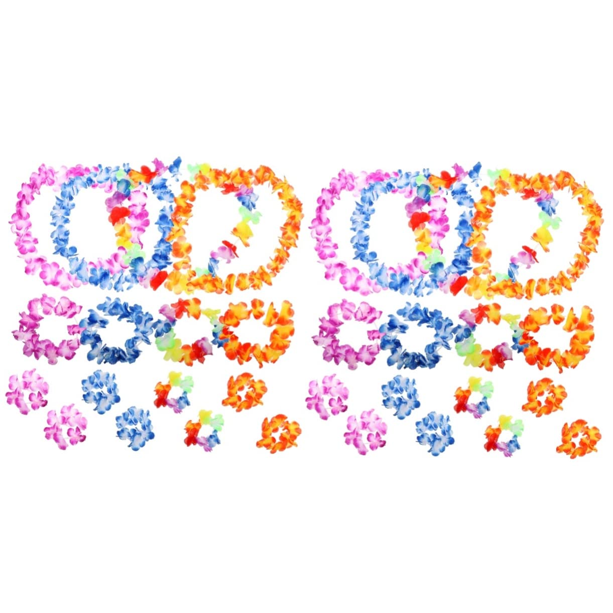 PRETYZOOM 2sätze Hawaiianisches Party- Teilig Blumenketten Armbändern Und Stirnbändern Für Luau Tropische Themenpartys Und Sommerfestlichkeiten