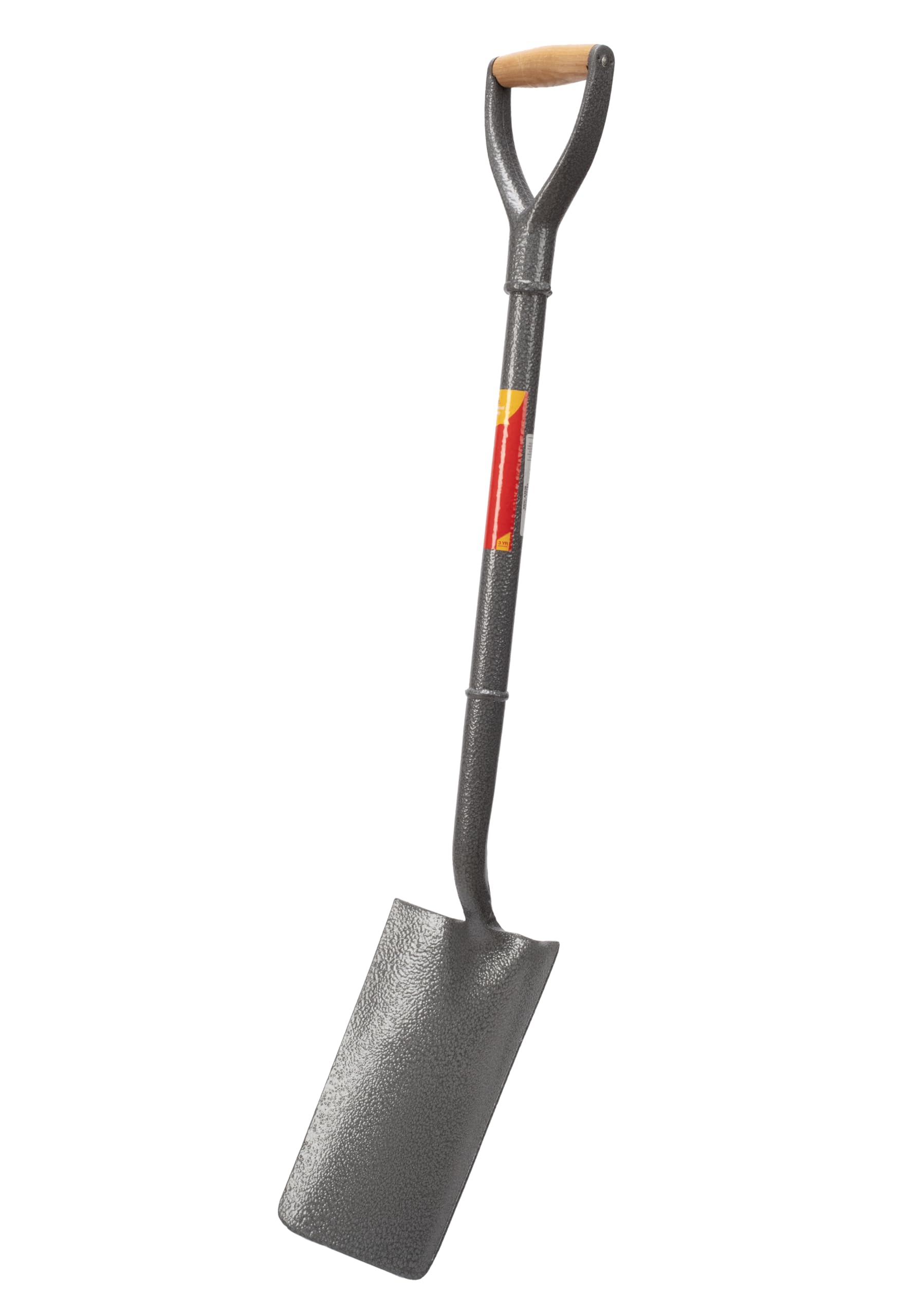 Amtech Hammertone Grey - All Steel Trenching Spade, Rigid Blade For Accurate Cuts, Balanced Weight For Control, Finish (28 In)