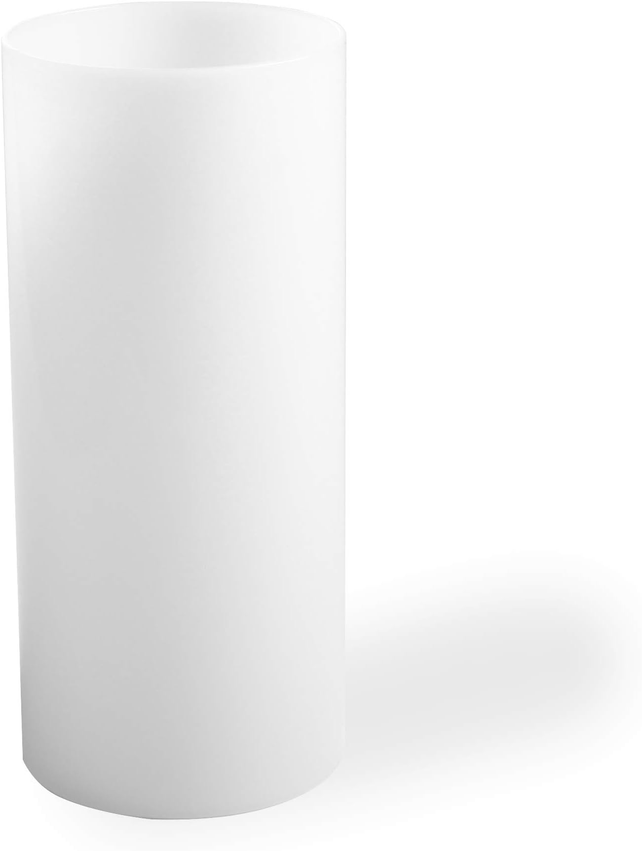 Milk White Glass Shade Straight Cylinder Glass Lamp Shade Replacement Glass Shade (2.5 in x 7 in)